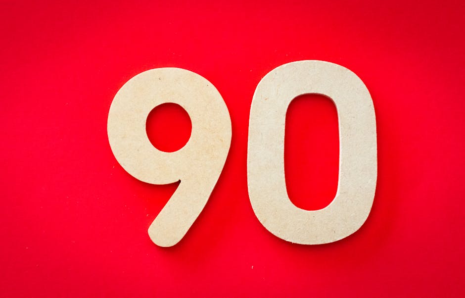 The number 90 representing days of grace